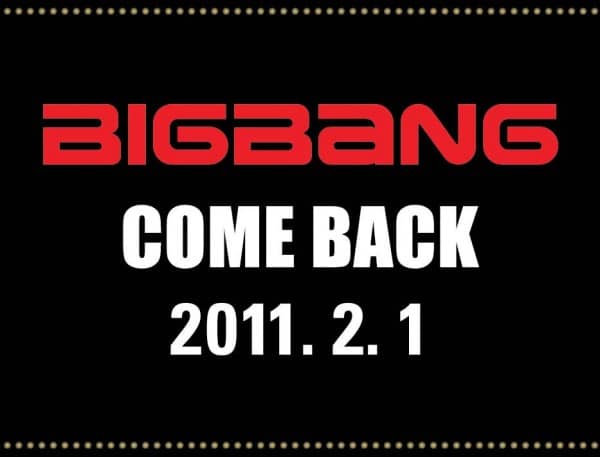 Даты выхода нового альбома и возвращения Big Bang