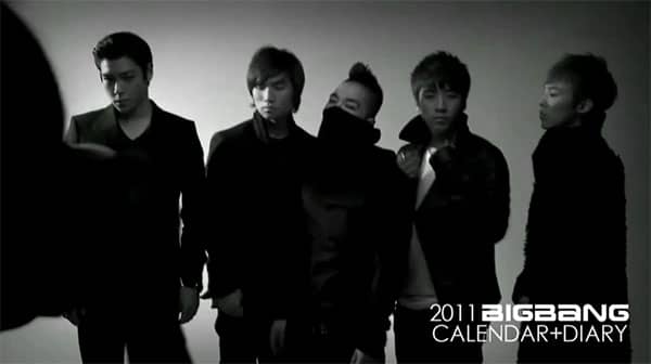 Видео съемки календаря и дневника Big Bang для 2011 года
