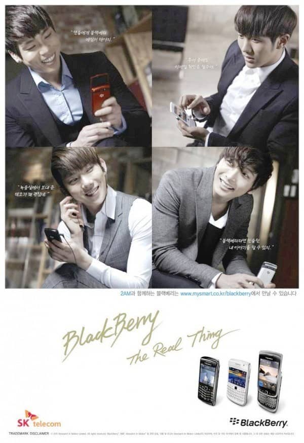 SK Telecom выпустили видео из-за кулис съемки рекламного ролика Blackberry с 2AM