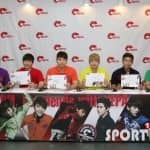 2PM на раздаче автографов для марки "Nepa"