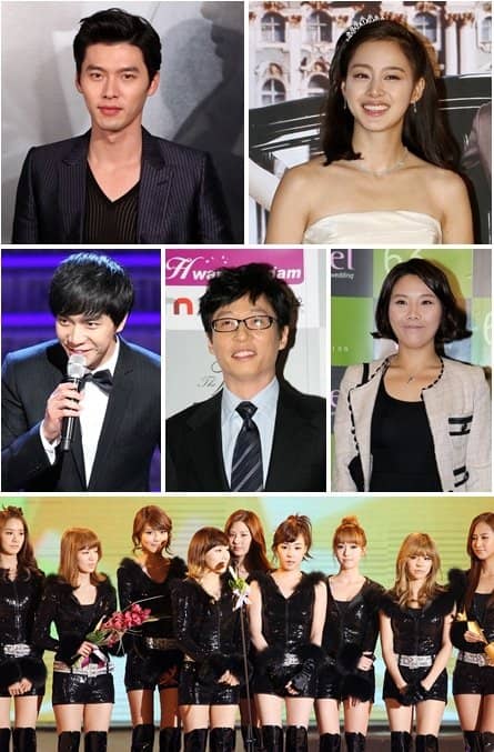 Самые популярные знаменитости Южной Кореи за первый квартал 2011!