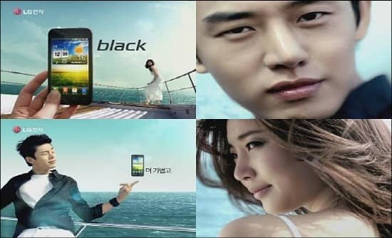 Ю А Ин и Ким Са Ран в рекламе LG ‘Optimus Black’
