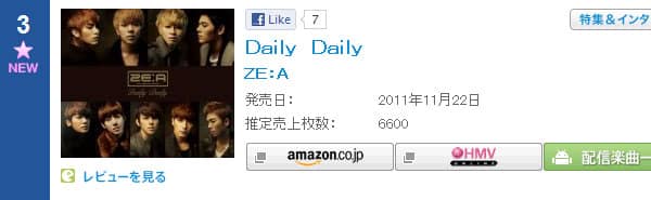 ZE:A представили музыкальное видео “Daily Daily” и расположились на 3 месте в чарте Oricon