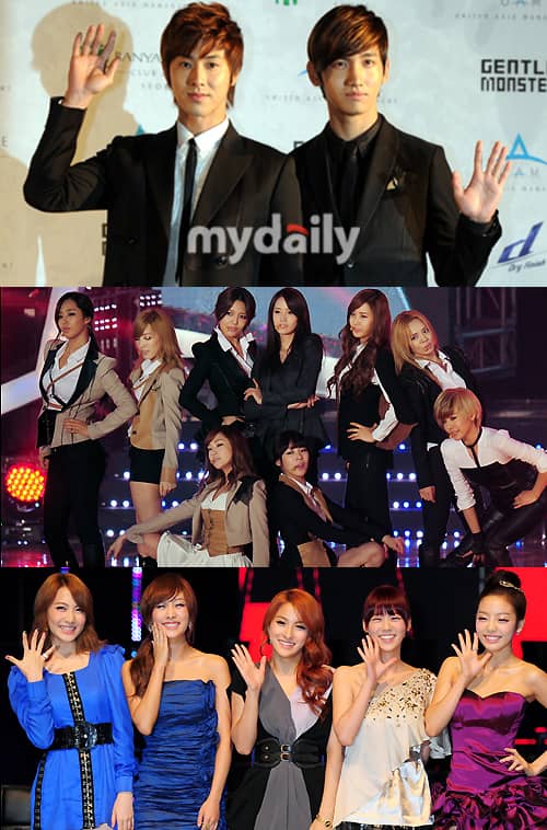 TVXQ, SNSD, KARA запишут свои выступления для ’2011 MBC Gayo Dajaejun’
