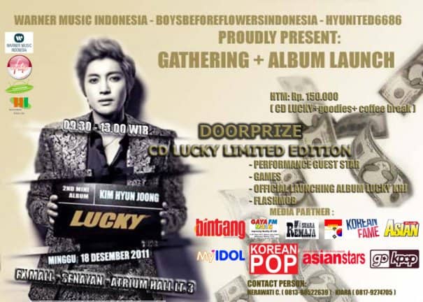 Альбом Ким Хён Чжуна "Lucky" будет выпущен в Индонезии