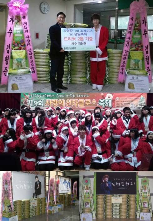 Ким Хенг Чжун переоделся в Санта Клауса и лично доставил 2 тонны пожертвованного риса