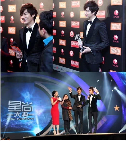 В Китае Ли Мин Хо получил премию "Самые популярные азиатские актеры"