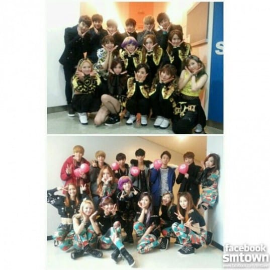 EXO-M и EXO-K посетили музыкальные шоу, чтобы поддержать Girls’ Generation