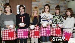 T-ara подает рисовый пирог и суп для тысячи нуждающихся людей в благотворительной акции.