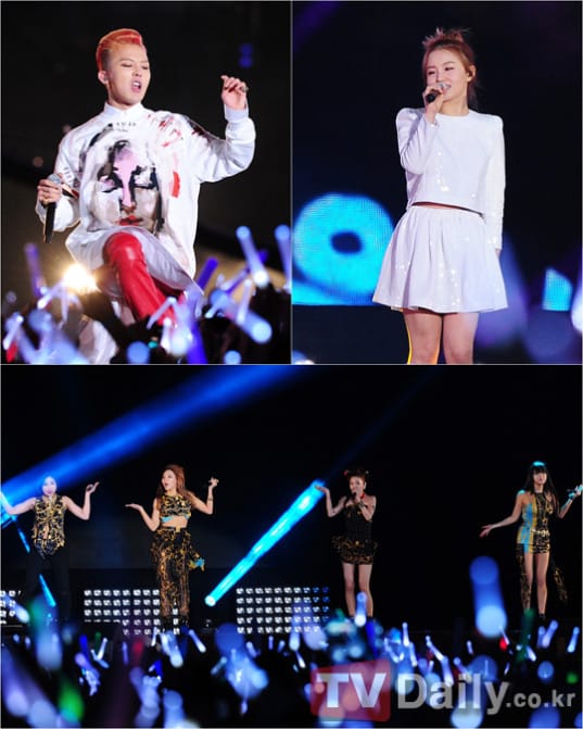 Выступления Джи-Драгона, 2NE1 и Ли Хай на концерте Сая