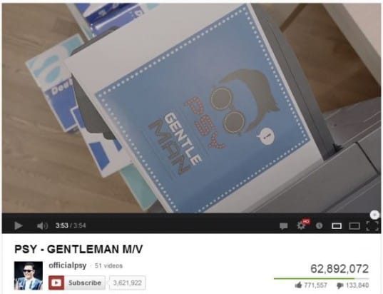 Клип Сая, “Gentleman” набрал более 60 миллионов просмотров