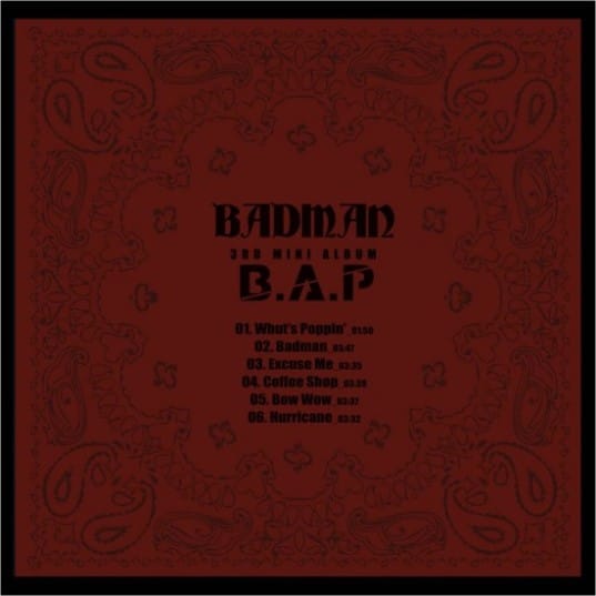 B.A.P выпустили обложку альбома + треклист для 'BADMAN'