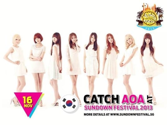 AOA будут представлять Корею на Sundown Festival в Сингапуре