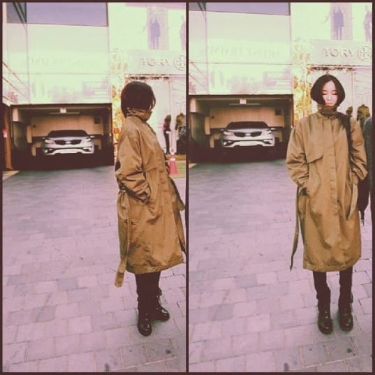 Хёмин из T-ara позирует в новом спортивном пальто