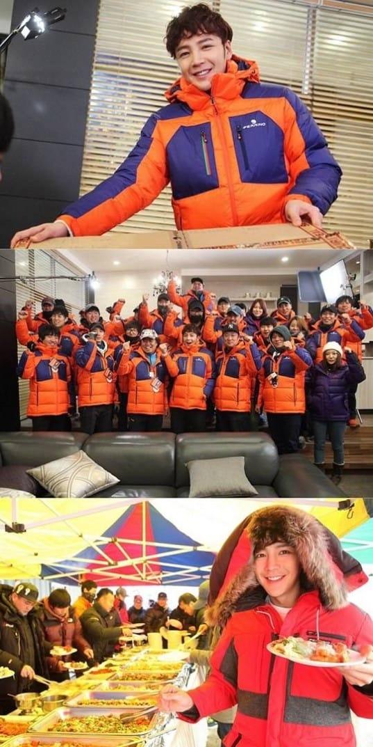 Чан Гын Сок обеспечил свою съемочную команду теплыми куртками и целом грузовиком еды!