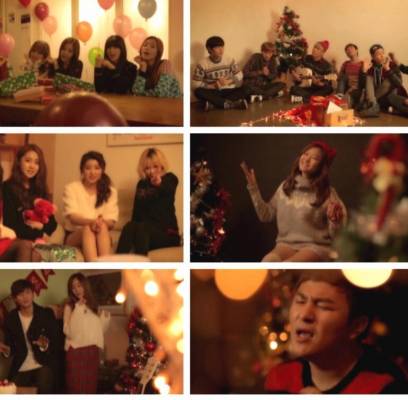 Артисты Cube Entertainment вместе исполнили Christmas Song и собрались для съемок клипа