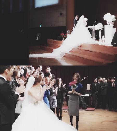 Юн Ын Хе поймала букет невесты на свадьбе!