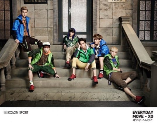 EXO в рекламе для "Kolon Sport"