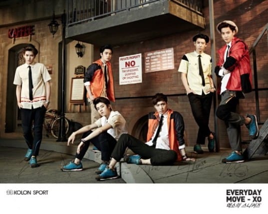 EXO в рекламе для "Kolon Sport"