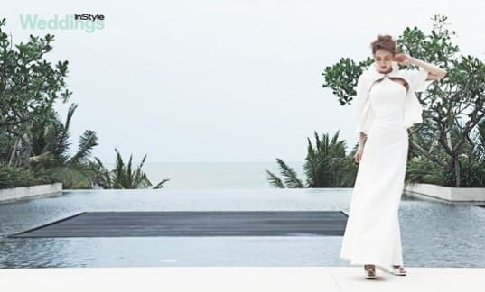 Очаровательная Ли Да Хи в свадебном платье на страницах InStyle