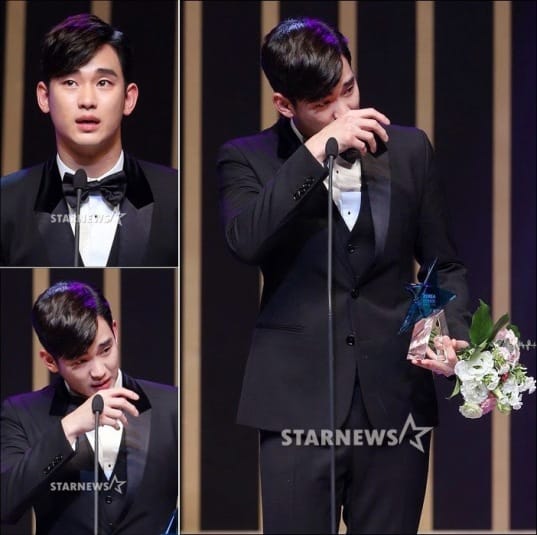 Ким Су Хён со слезами на глазах получил гран-при 2014 Korea Drama Awards