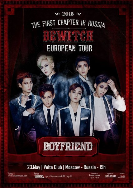 Boyfriend включили Россию в своей тур “2015 Boyfriend European Tour”