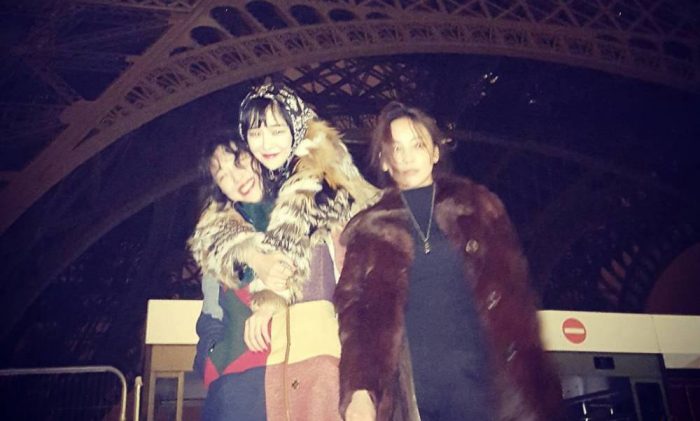 Га Ин, Хара и Солли вместе отдыхают в Париже