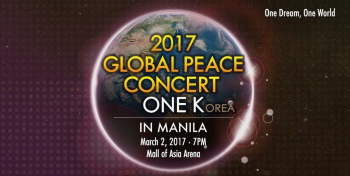Стали известны артисты, которые выступят на 2017 Global Peace Concert ONE K