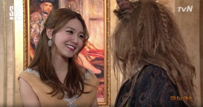 Суён из Girls' Generation пародирует "Beauty and the Beast" в шоу "SNL Korea 9"