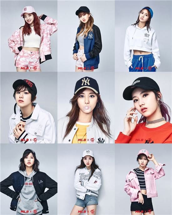 TWICE были выбраны в качестве рекламных моделей для MLB Korea