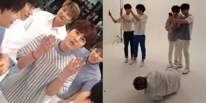 5 участников Super Junior удивили своих фанатов во время трансляции в Instagram