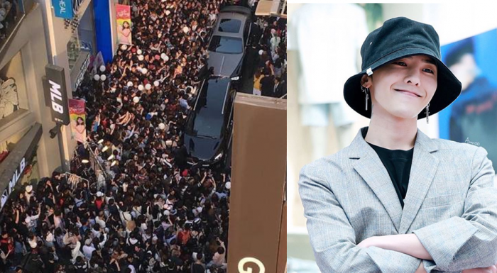 Поклонники перекрыли улицу, чтобы встретиться с G-Dragon