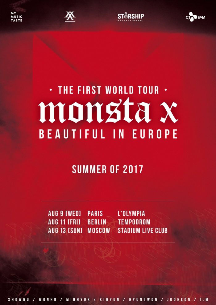 Monsta X отправятся в Европу в рамках первого мирового тура