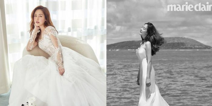 Актриса Сон Юри снова надевает свадебное платье для "Marie Claire"