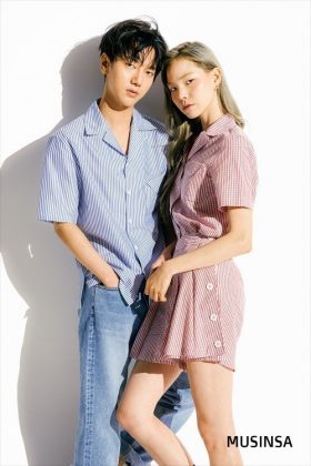Йесон из Super Junior и модель Джи Чон Сон в ретро-фотосессии для журнала "Musinsa"