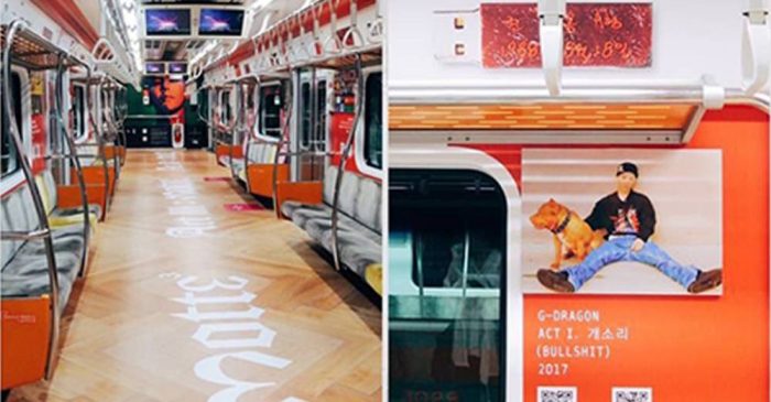Поклонники G-Dragon вносят яркие краски в жизнь посетителей метро