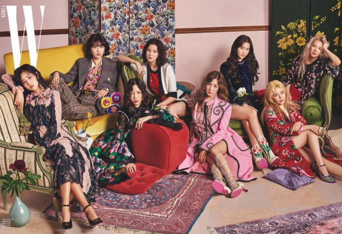 Журнал "W" опубликовал превью новой фотосессии участниц Girls' Generation