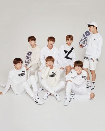 BTS сотрудничают с "Puma" для выпуска своей эксклюзивной коллекции "Puma x BTS Court Star"