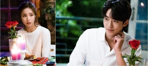 Персонажи Нам Джу Хёка и Син Сэ Гён наслаждаются романтическим ужином в новом эпизоде дорамы "Невеста речного Бога"