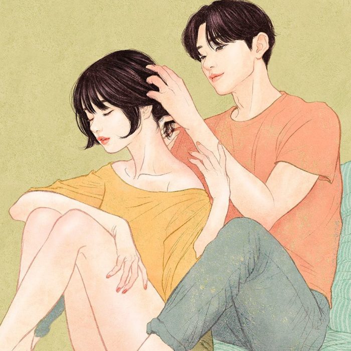 Корейский иллюстратор выражает любовь и интимность так, что вы почти можете ощутить это