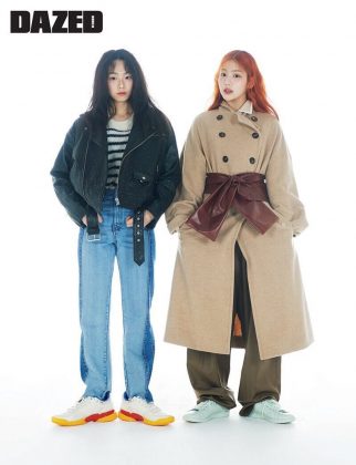 Мина и Хэён из Gugudan 5959 в стильной фотосессии для "Dazed Korea"
