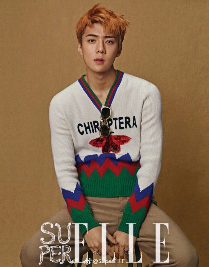 Сехун из группы EXO появится на обложке китайского журнала "SuperELLE"