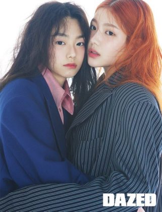 Мина и Хэён из Gugudan 5959 в стильной фотосессии для "Dazed Korea"