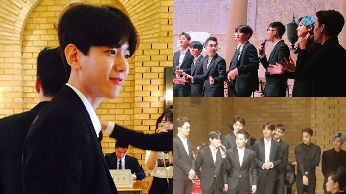 EXO исполнили музыкальный подарок на свадьбе своего хореографа