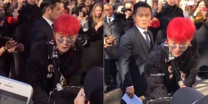G-Dragon посетил показ мод "Chanel" и встретил там неожиданного гостя