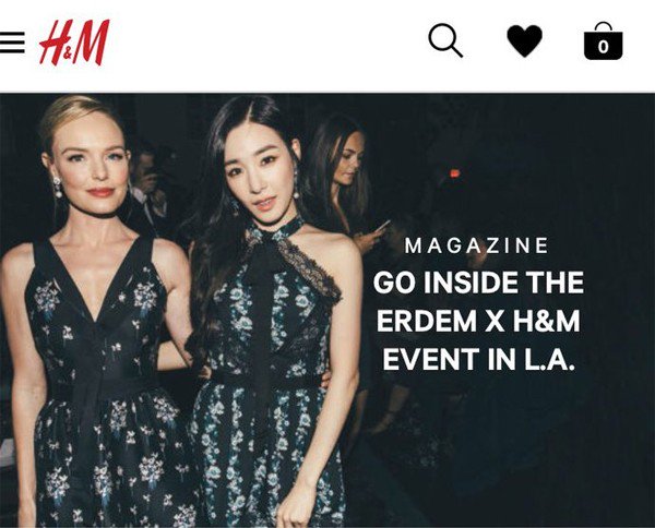 Тиффани появилась на официальном сайте журнала H&M