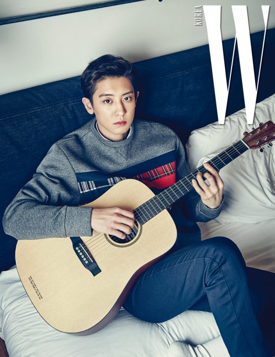 Чанёль из EXO позировал для ноябрьского номера "W Korea"