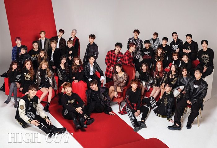 Все 39 артистов Starship Entertainment (MONSTA X, Boyfriend, Cosmic Girls и другие) в фотосессии для "High Cut"