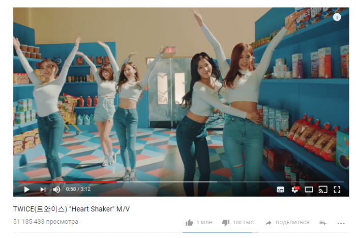 TWICE и их клип "TT" преодолел отметку в 300 миллионов просмотров + клип "Heart Shaker" набирает 50 миллионов просмотров