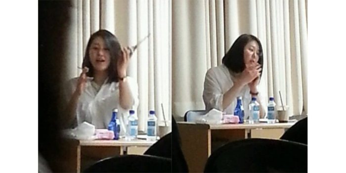 В сеть просочились снимки курящей актрисы Го Хён Джон в дни её работы в университете